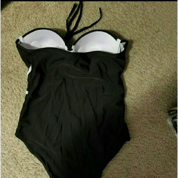 2018 New...BLACK AND WHITE VINTAGE MONOKINI SWIMSU - Picture 3 of 4